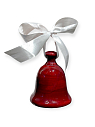 Ёлочная игрушка колокольчик, винный, керамика, превью фото 1