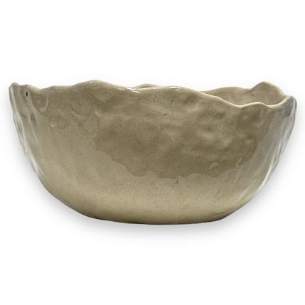 Пиала ручной работы «Eat Sleep Sex Repeat», светло-бежевая, керамика, 450 мл, фото 2.