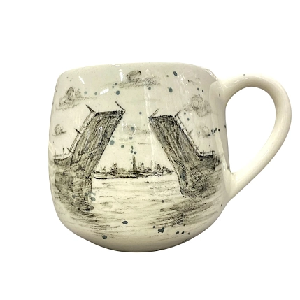 Кружка ручной работы Верба керамика «В марте и мае...», круглая, керамика, 250 мл, фото 1.