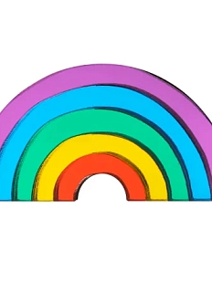 Брошь Monolama «Радуга», разноцветная