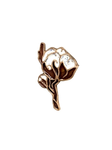 Брошь ручной работы «Хлопок», Partala ceramics