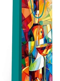 Пакет подарочный под бутылку Вино. Витраж