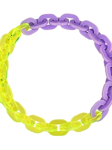 Чокер-цепь Monolama, «Неон-лаванда», переработанный пластик, оргстекло