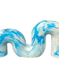 Подсвечник волна, голубой