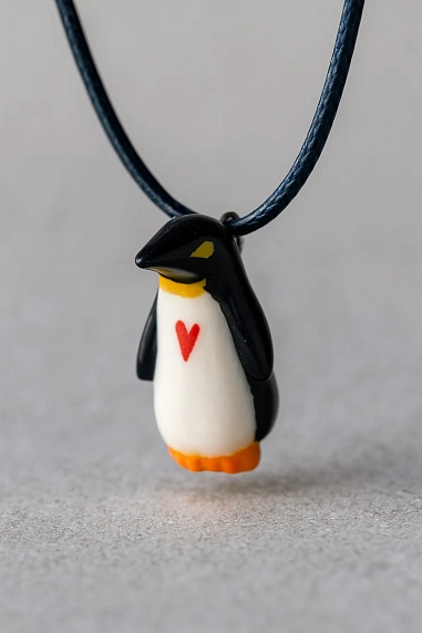 Подвеска ручной работы Боттери керамика «‎Пингвин»‎, керамика, фото 1.