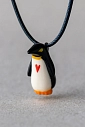 Подвеска ручной работы Боттери керамика «‎Пингвин»‎, керамика, превью фото 1