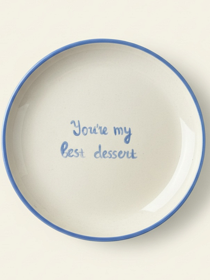 Тарелка ручной работы Йеллоускуп «You're my best dessert», керамика, 15 см, фото 1.