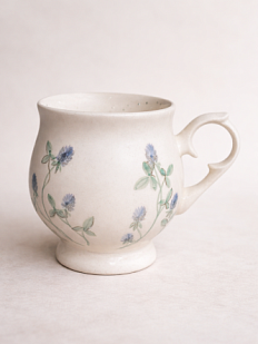 Кружка ручной работы ландыш «Клевер», керамика, 300 мл