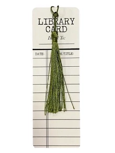 Закладка с кисточкой «Library Card»