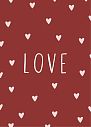 Открытка «Love» с сердечками, А6, превью фото 1