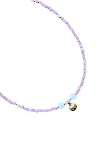 Чокер ручной работы Идеальное совпадение «Ракушка», перламутр, розовый, фото 1.