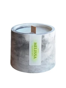 Соевая свеча в гипсовом стакане «Мелисса», 120 мл
