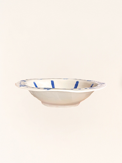 Тарелка - шляпа ручной работы "Цветочки", керамика, 18 см, фото 2.