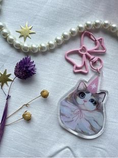 Брелок «Кошка в колпачке»