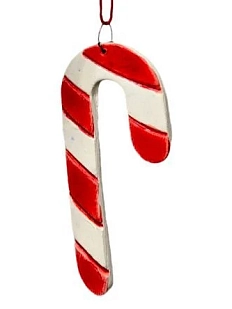 Ёлочная игрушка ручной работы «Леденец», красная, 8 см