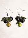 Серьги «Черная смородина», полимерная глина, превью фото 1