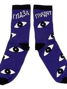 Носки Barking Store «Глаза глядят», р-р 35-40, синие