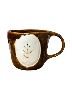 Чашка для чая ручной работы Веточка с ягодками, керамика, 250 мл