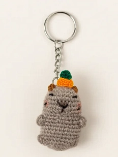 Вязаный брелок Идеальное совпадение, обвес на сумку «Капибара», 6 см