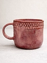 Кружка ручной работы Идеальное совпадение тёмно-розовая с узорами, керамика, 350 мл, превью фото 1