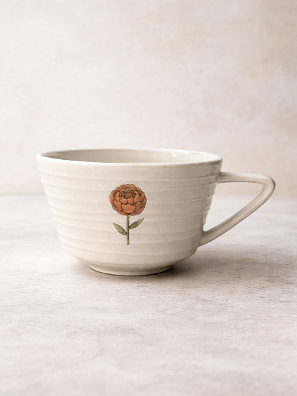 Чашка для чая ручной работы Мадам де Тюль с фигуркой внутри Улитка, фарфор, 250 мл, фото 4.