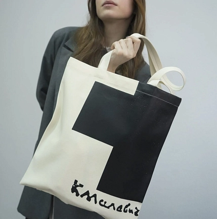 Сумка шоппер Студия упаковки «Малевич. Крест», белый, фото 1.