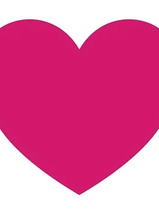 3D Стикер на телефон «Сердечко фуксия», объёмный