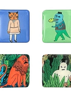 Набор 3Д стикеров Валя Карнавалова на телефон «Орущий лев», 2,5 х 2,5 см