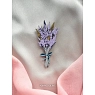 Брошь ручной работы ОКподолинс «Лаванда», сиреневая, дерево, превью фото 3