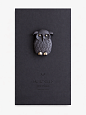 Брошь ручной работы Bulygin «Сова», фарфор, чёрно-серебристая, превью фото 2