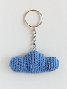 Вязаный брелок «Тучка», голубой, превью фото 1