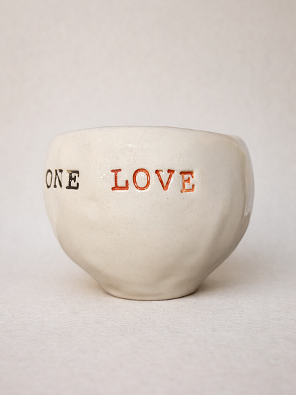 Кружка ручной работы с надписью «Piter one love», керамика, 180 мл, фото 5.