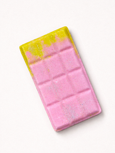 Бомбочка для ванны «Плитка шоколада», клубника-банан