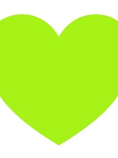 3D Стикер на телефон «Сердечко зеленый неон», объёмный