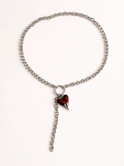 Чокер-цепь Мигетт «Сердце» галстук с подвеской, фото 2.