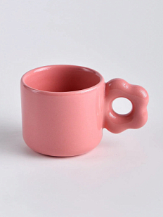 Кружка ручной работы ОХ! керамика «Цвет-ок», розовая, керамика, 240 мл