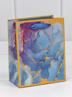Пакет подарочный «Мрамор», 12х15 см