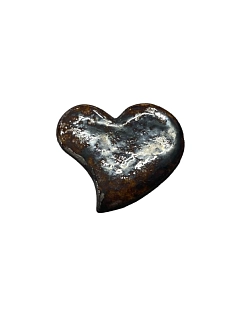 Брошь из керамики КерамЕлКа «Metal Heart»