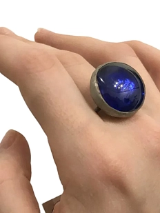 Кольцо ручной работы «Стекло»