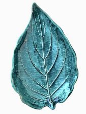 Тарелка ручной работы в форме листа «Лавр», керамика
