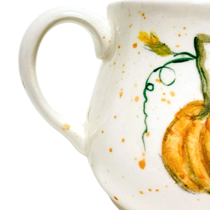 Кружка ручной работы Верба керамика «Тыквы», круглая, керамика, 350 мл, фото 3.