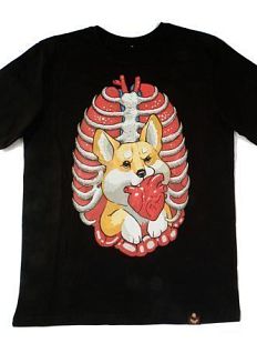 Футболка Barking Store «Похититель сердец», XS жен., чёрный