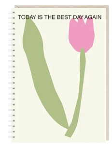 Блокнот на пружине Mitrozhe «Today is the best», А5, 50 листов, бежевый