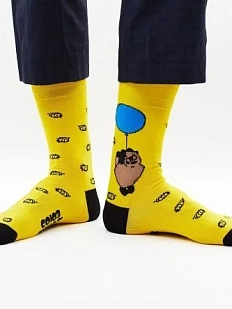 Носки «Подозрительные пчёлы», р-р 42-46, жёлтые