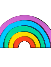 Брошь «Радуга», разноцветная