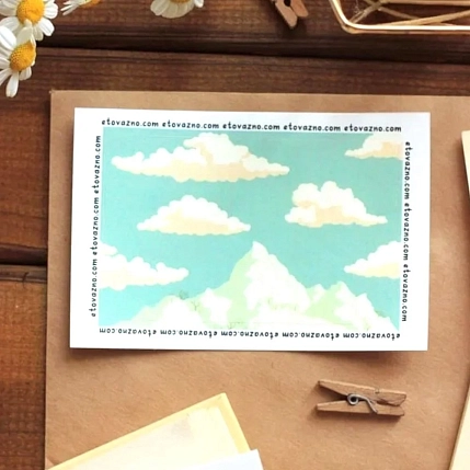 Наклейка на карту «Облака», фото 1.