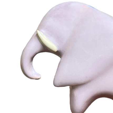 Брошь Екатерина Юдо «Сиреневый слон», керамика, фото 2.