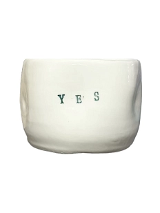 Мятый стакан ручной работы Yes/No, керамика, 250 мл