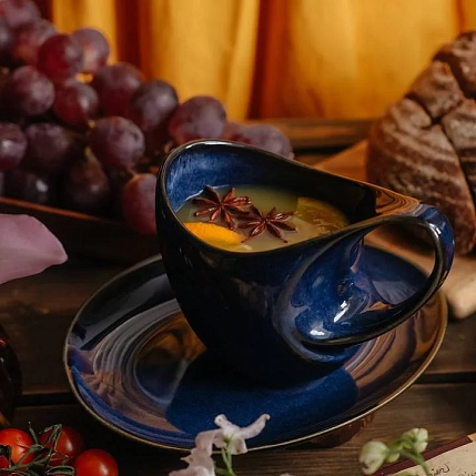 Кружка ручной работы Лутиэн Велес «Небо Валинора», фарфор, 450 мл, фото 1.