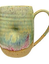 Кружка ручной работы «Лава», зелёная, керамика, 450 мл